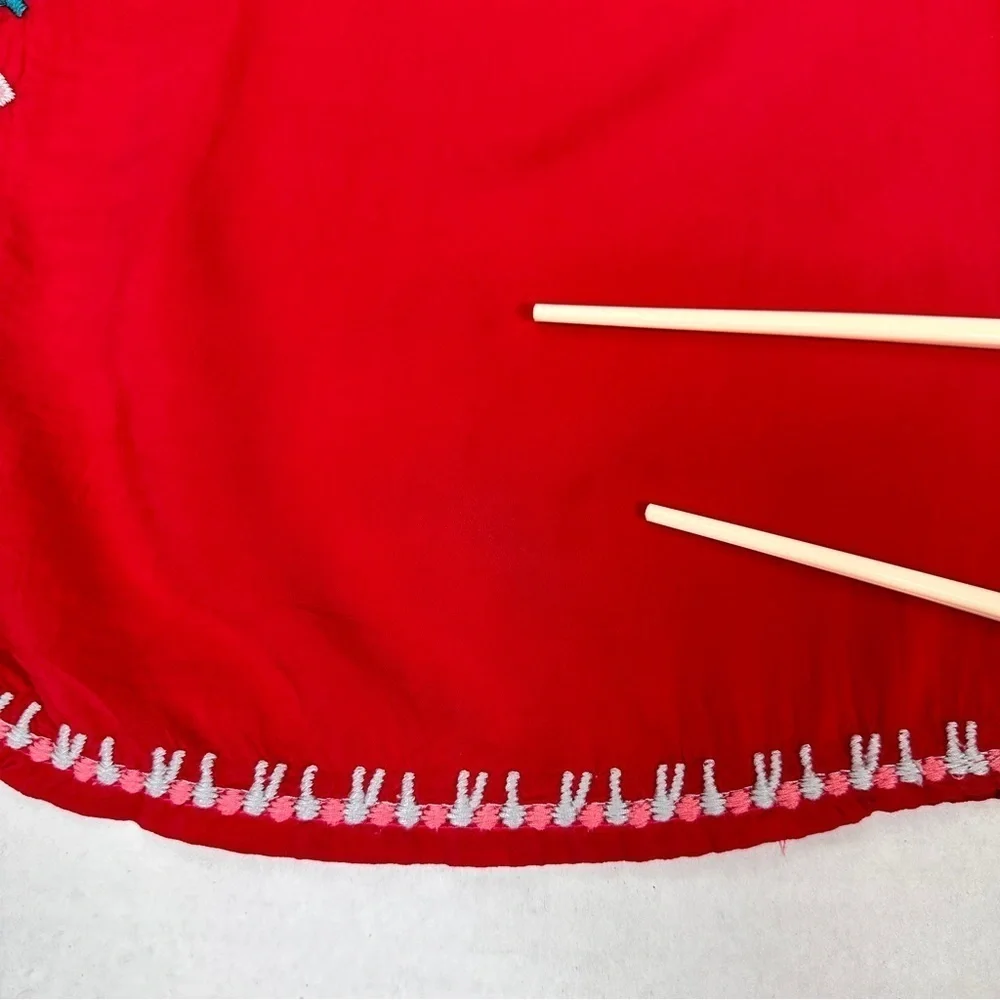 Johnny Was Vanessa Red Embroidered Top - Picture 11 of 15